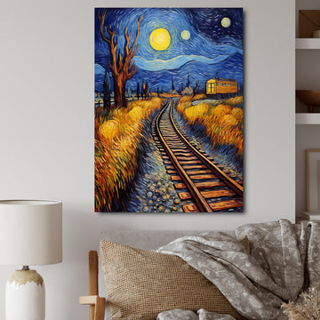 Train Rails By Vincent - Train Canvas Wall Art